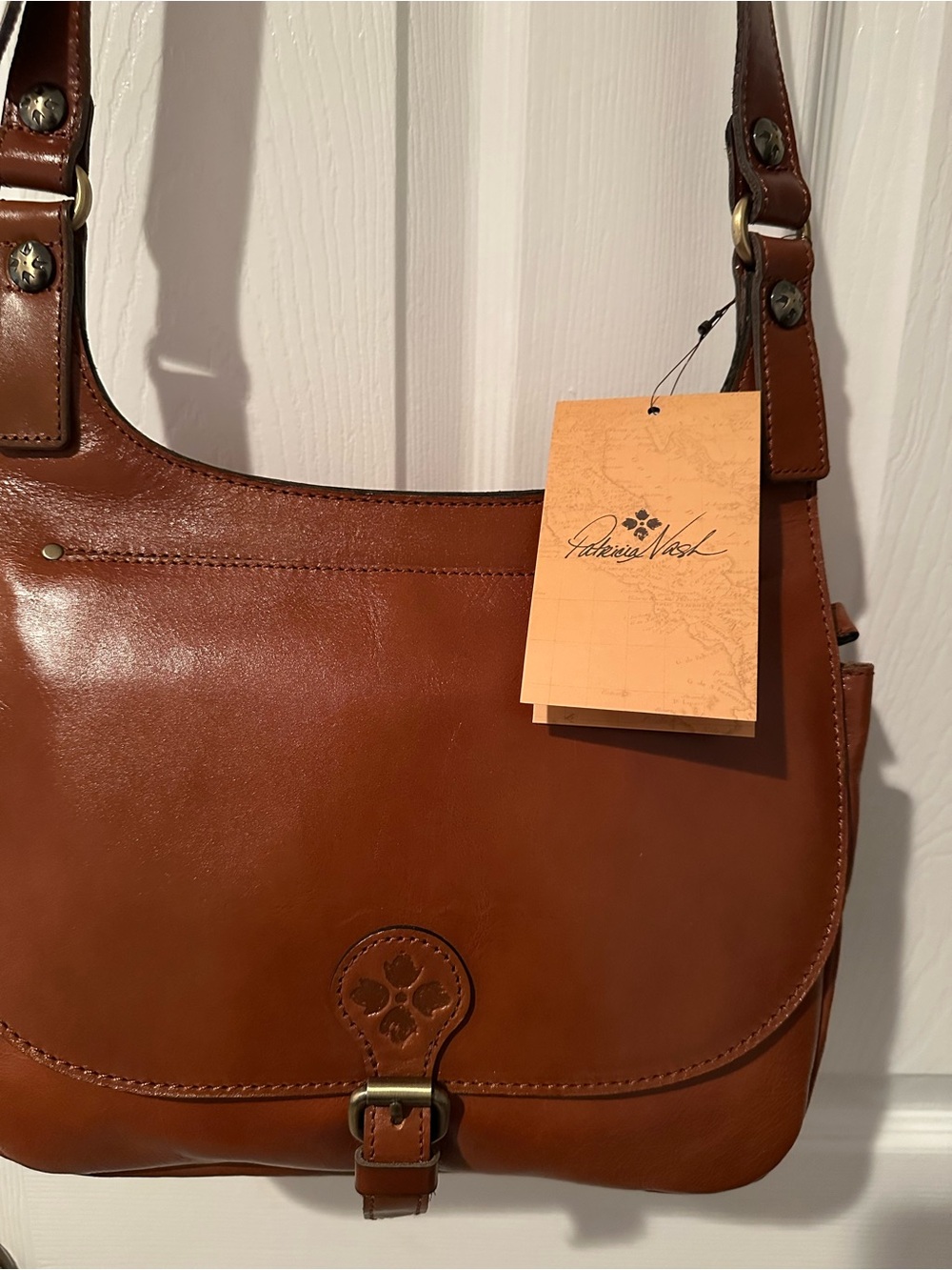 Patricia Nash Brown Leather Crossbody Bag - Picture 5 of 8